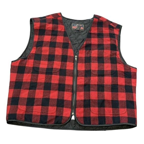 Backpacker Sportswear Men's Size XL Red Black Buffalo Check Print Hunting Quilt - Picture 1 of 12